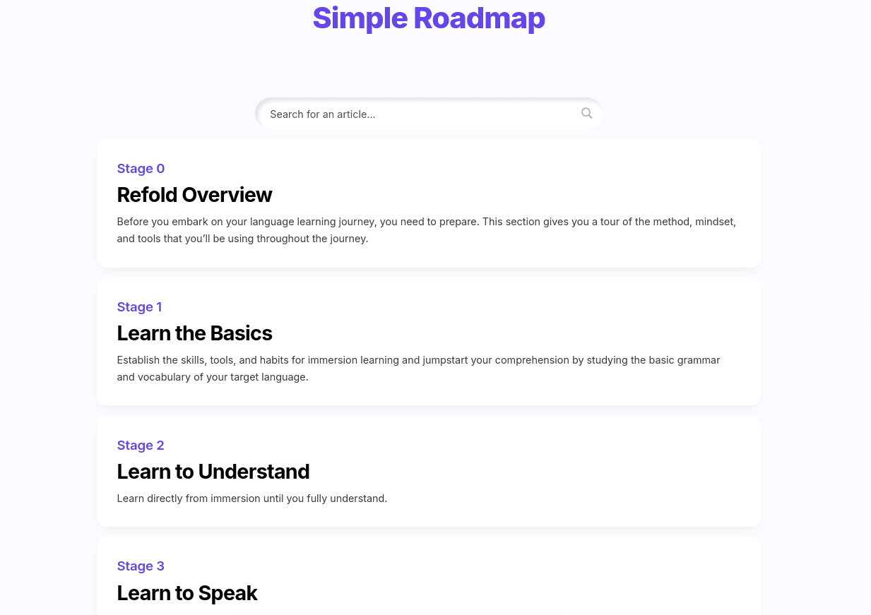 Refold Roadmap preview