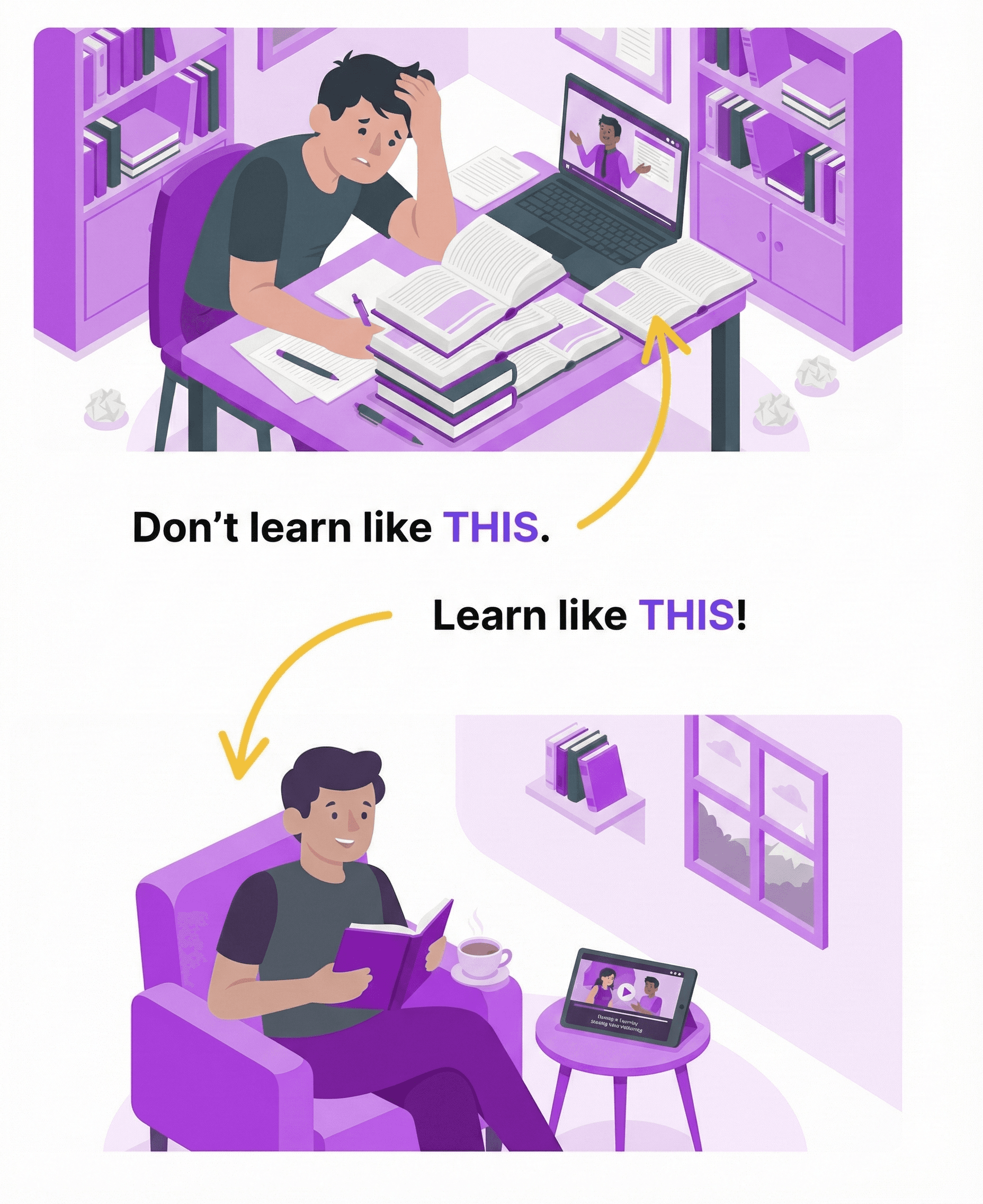 Comparison of stressful vs enjoyable language learning approaches