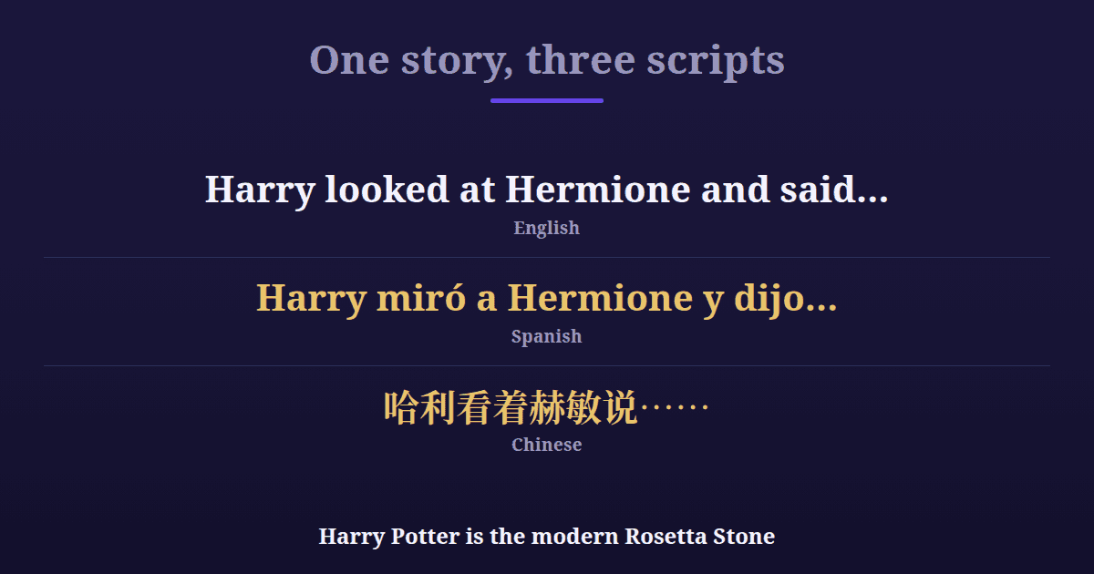 Harry Potter Is the Modern Rosetta Stone