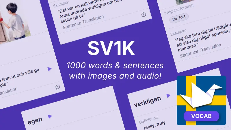 Fundamental Vocabulary to Learn Swedish