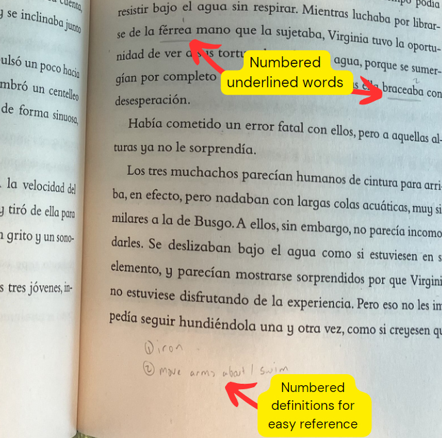 Me using the best method for increasing vocabulary by reading.